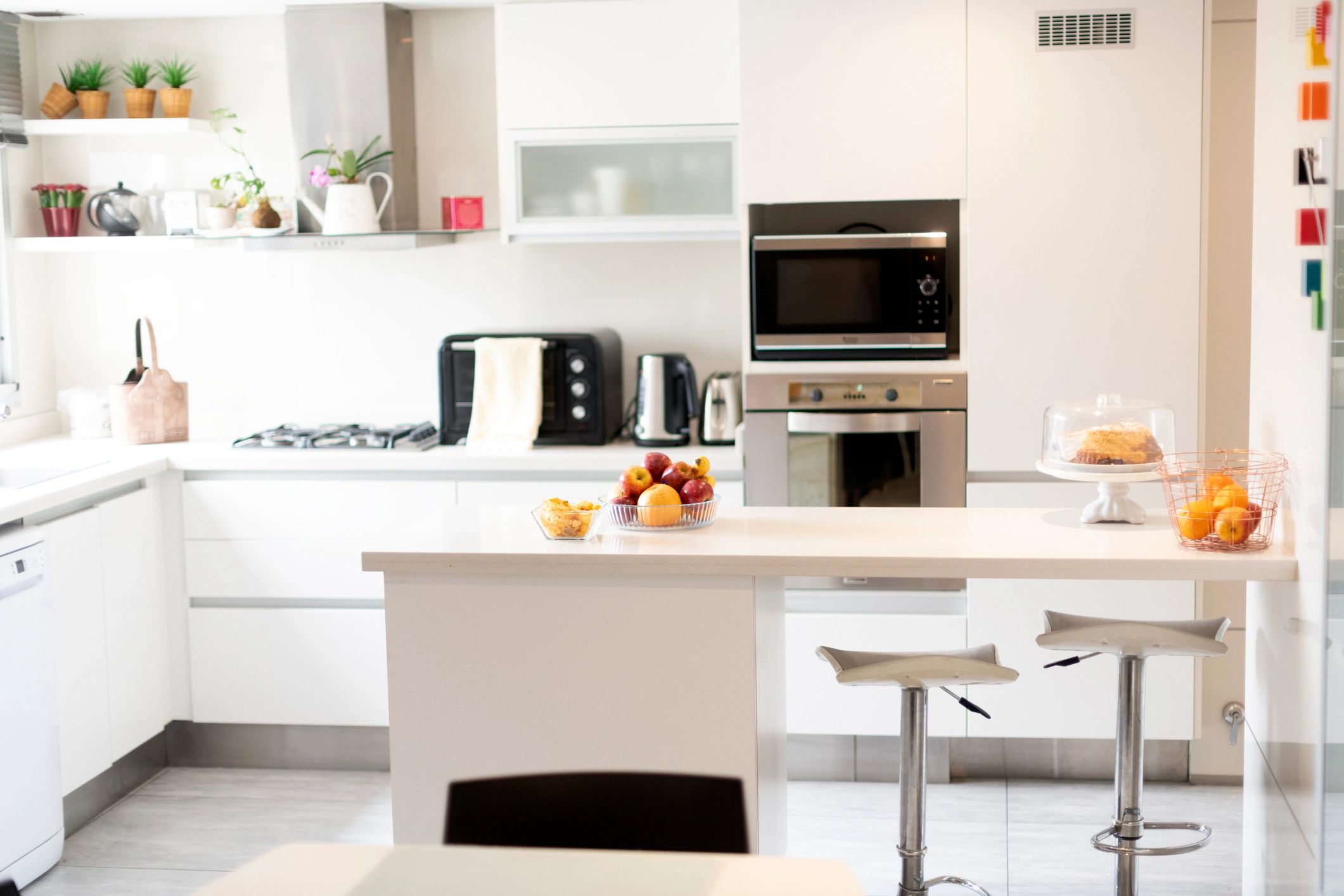 Modern clean kitchen with upgraded fixtures and appliances