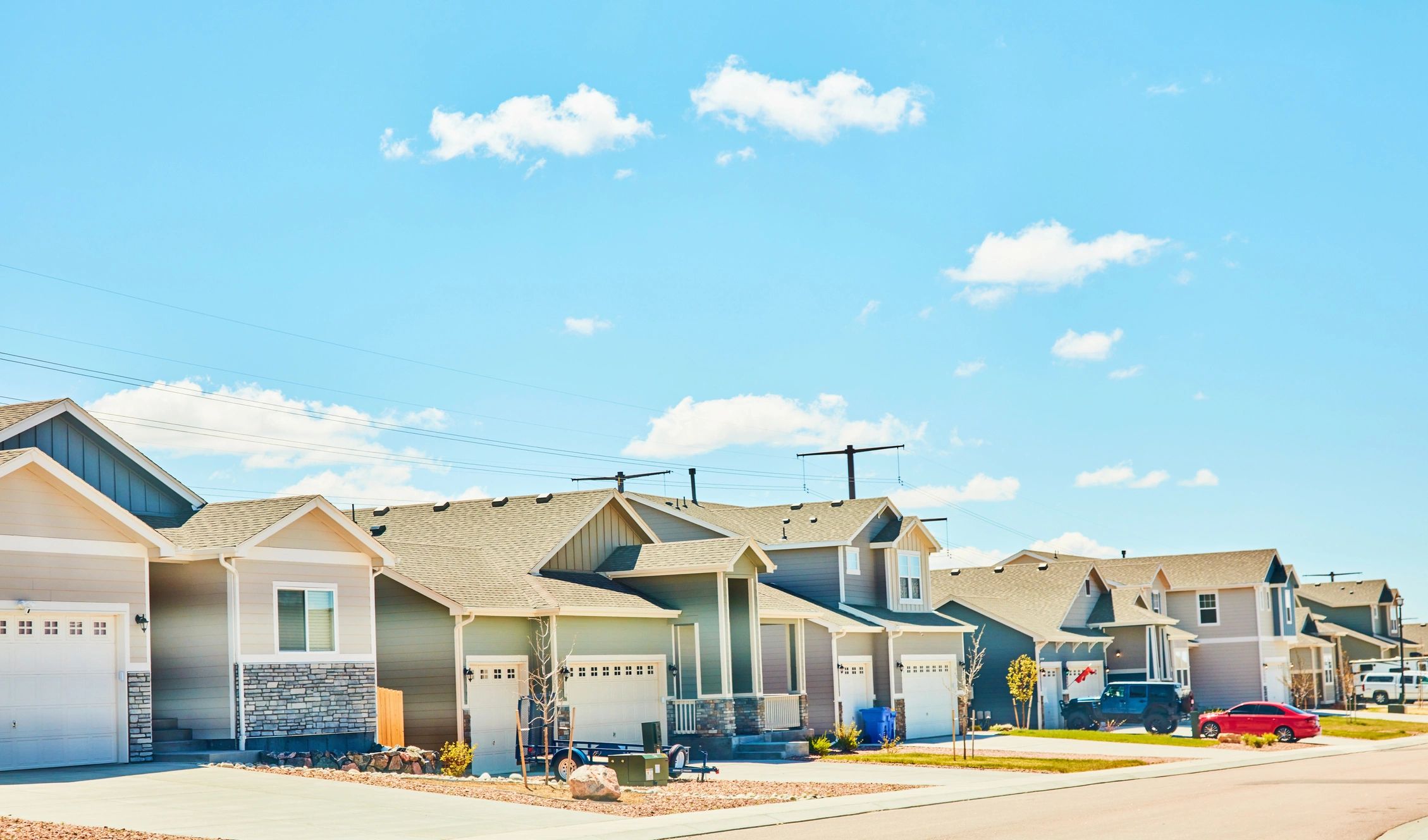 Residential neighborhood representing homeowner project success