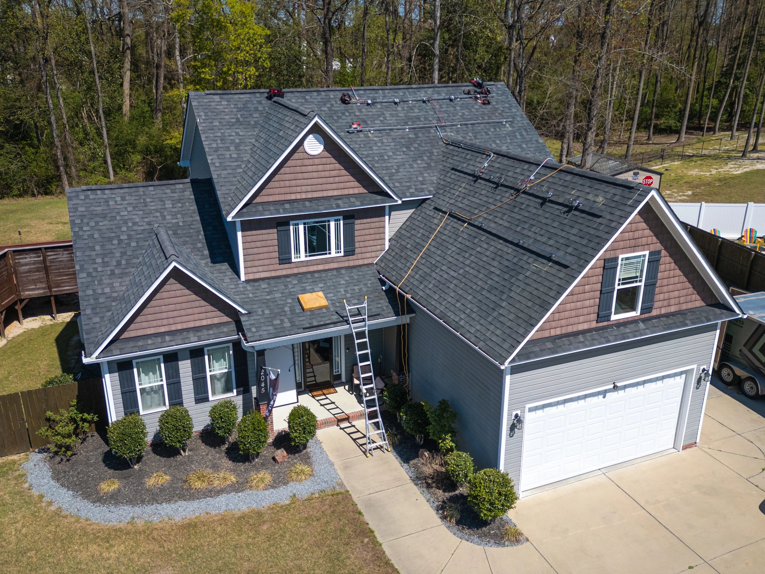 Home with solar panels installed