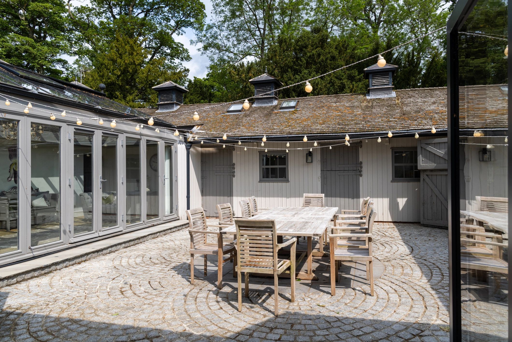 Outdoor courtyard and patio area