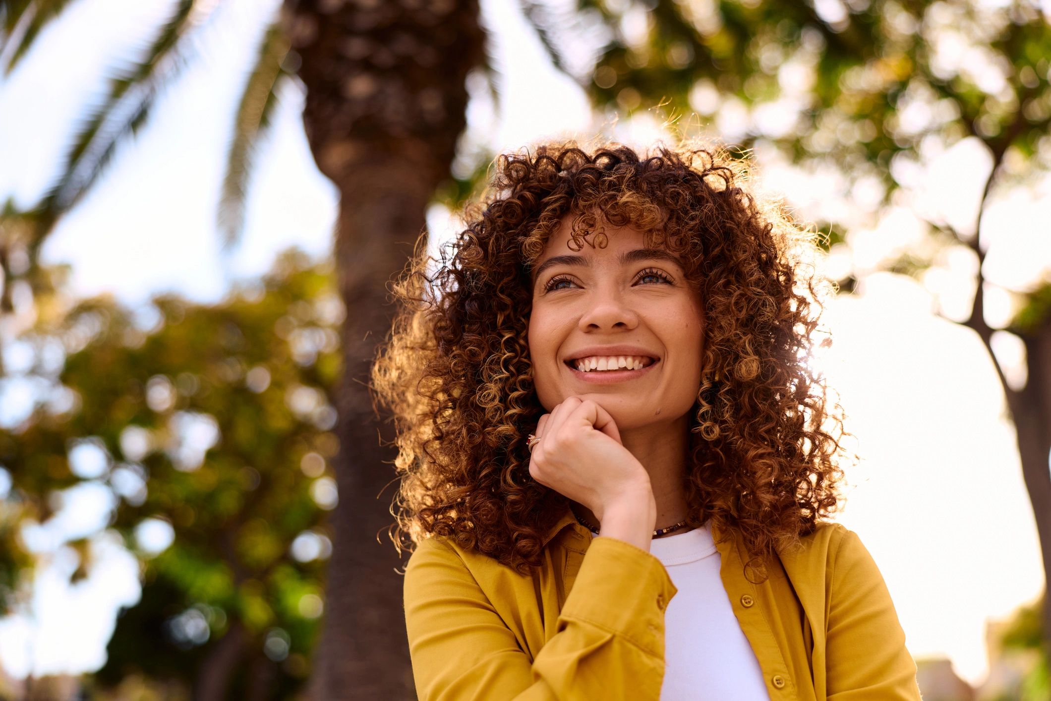 Smiling homeowner testimonial portrait